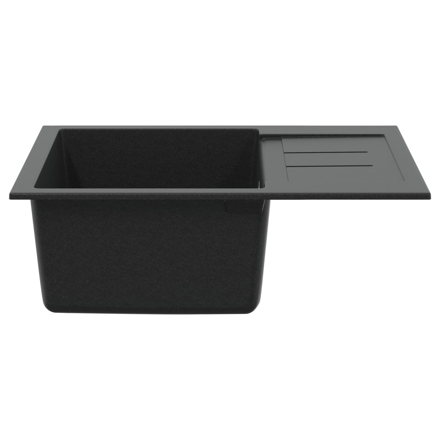 Waschbecken Schwarz 620 x 500 mm 80% Quarz und 20% Harz