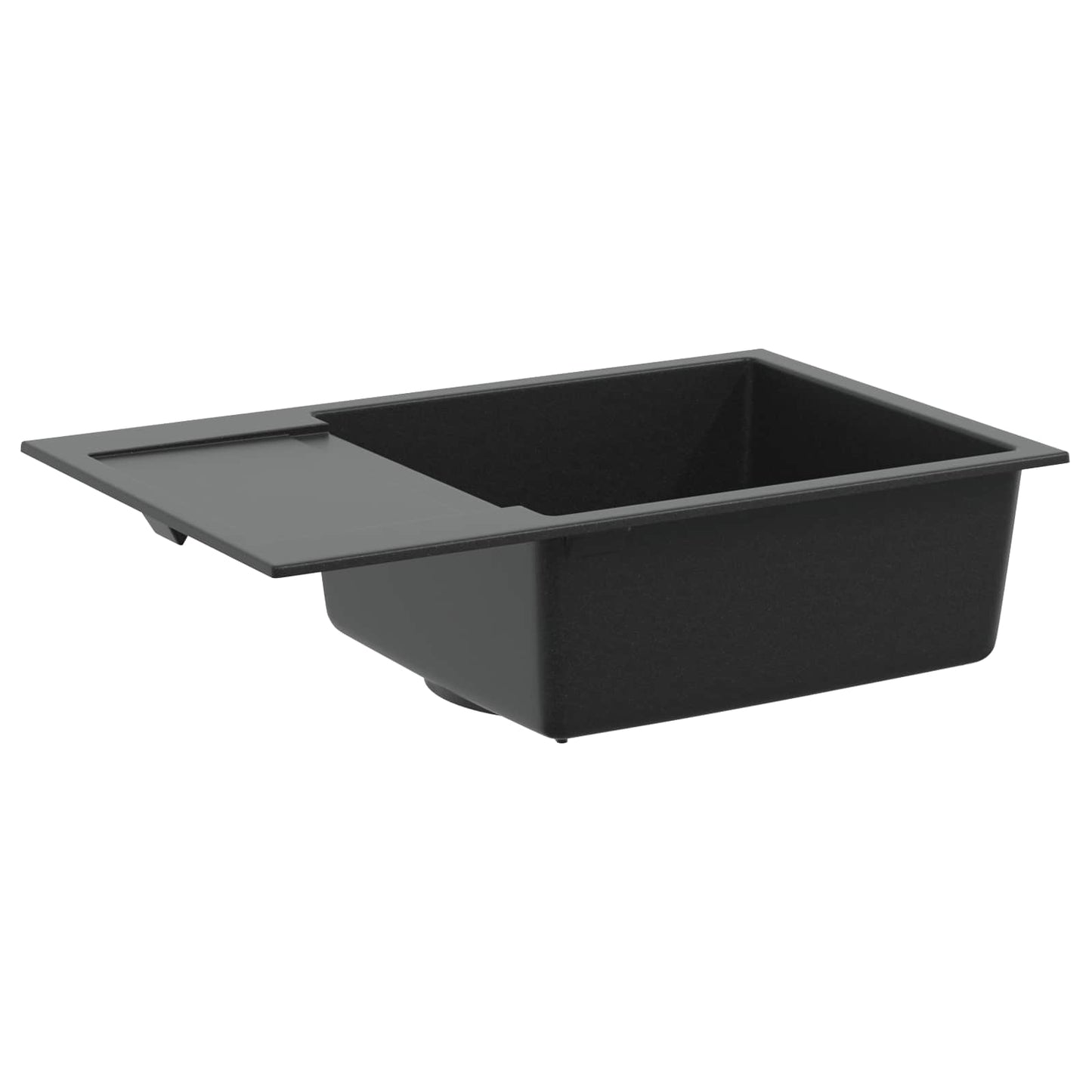 Waschbecken Schwarz 780 x 500 mm 80% Quarz und 20% Harz