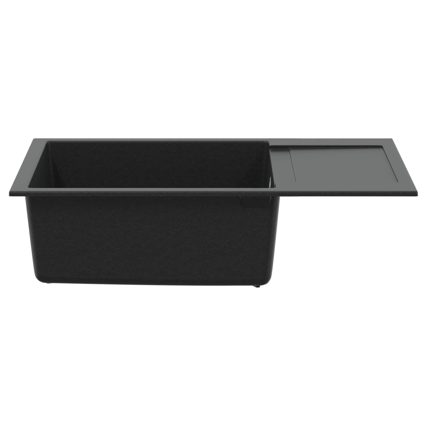 Waschbecken Schwarz 780 x 500 mm 80% Quarz und 20% Harz