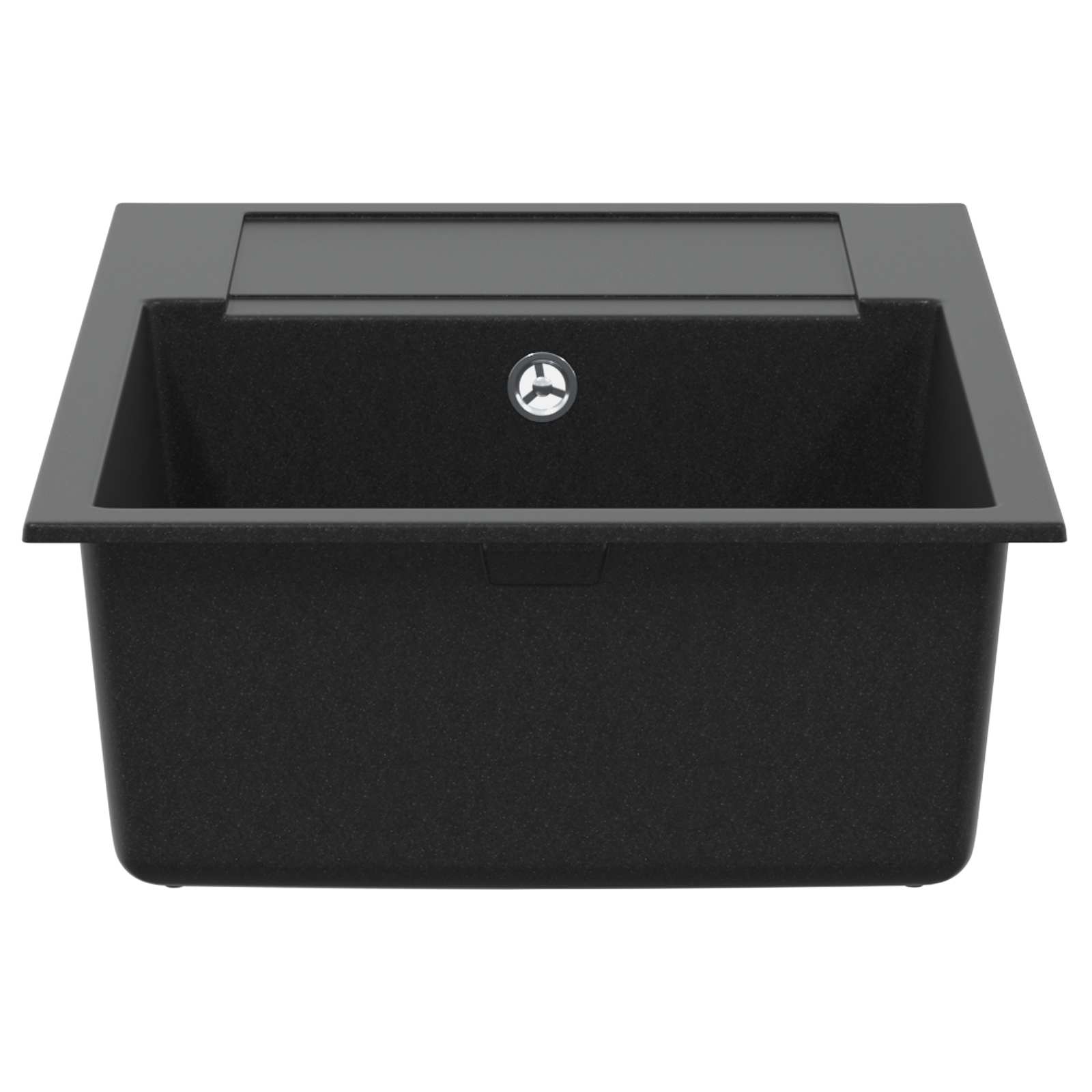 Waschbecken Schwarz 780 x 500 mm 80% Quarz und 20% Harz