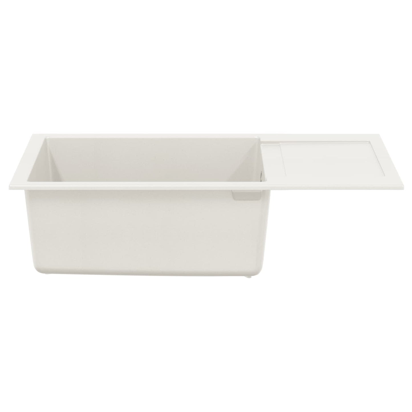 Waschbecken Weiß 780 x 500 mm 80% Quarz und 20% Harz