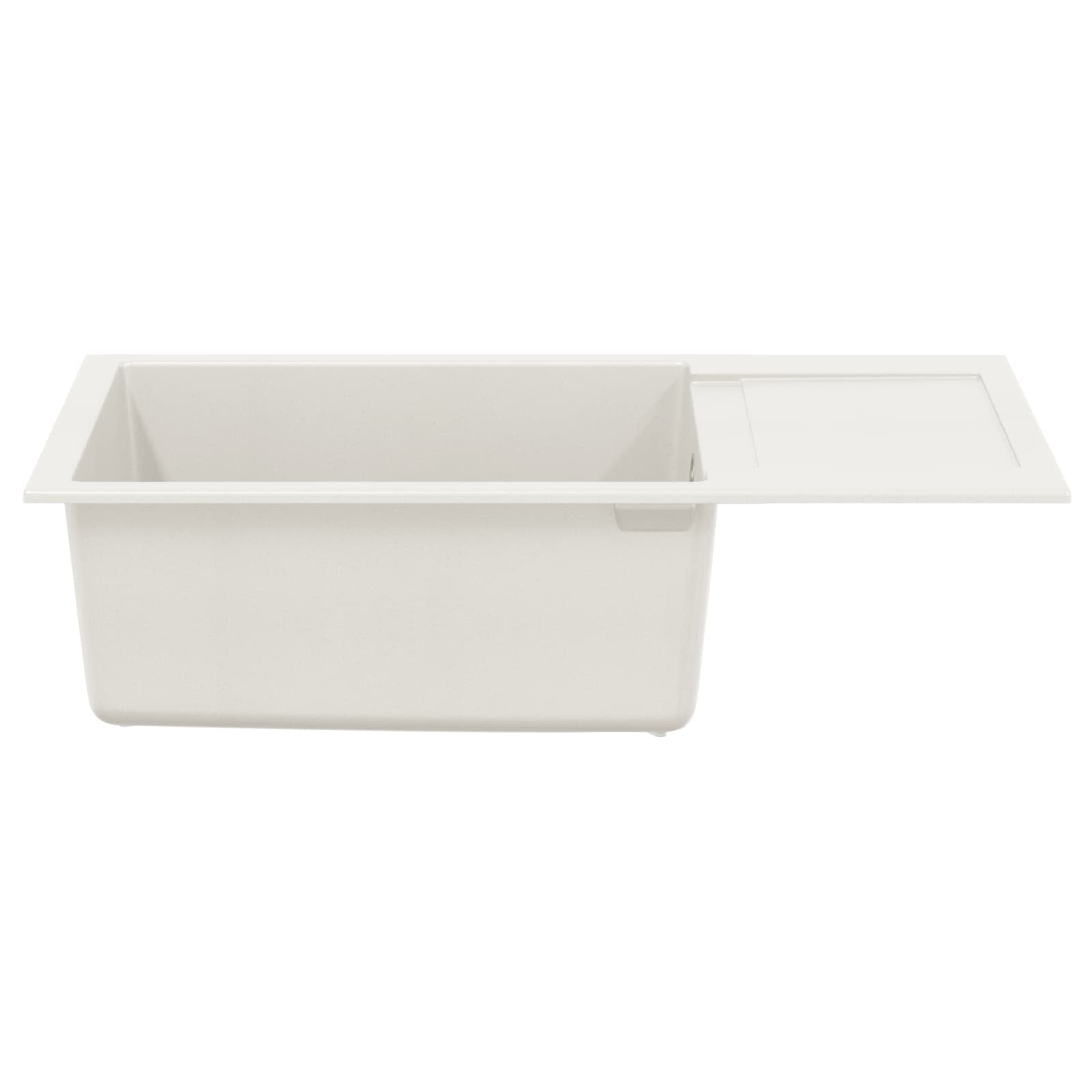 Waschbecken Weiß 780 x 500 mm 80% Quarz und 20% Harz