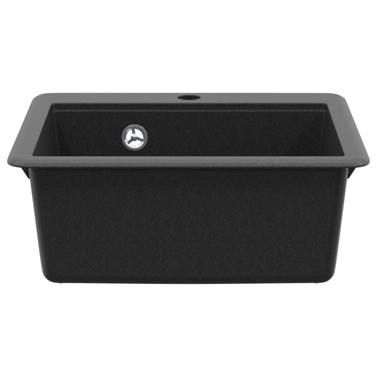 Waschbecken 80% Quarz und 20% Harz 470 x 440 mm Schwarz