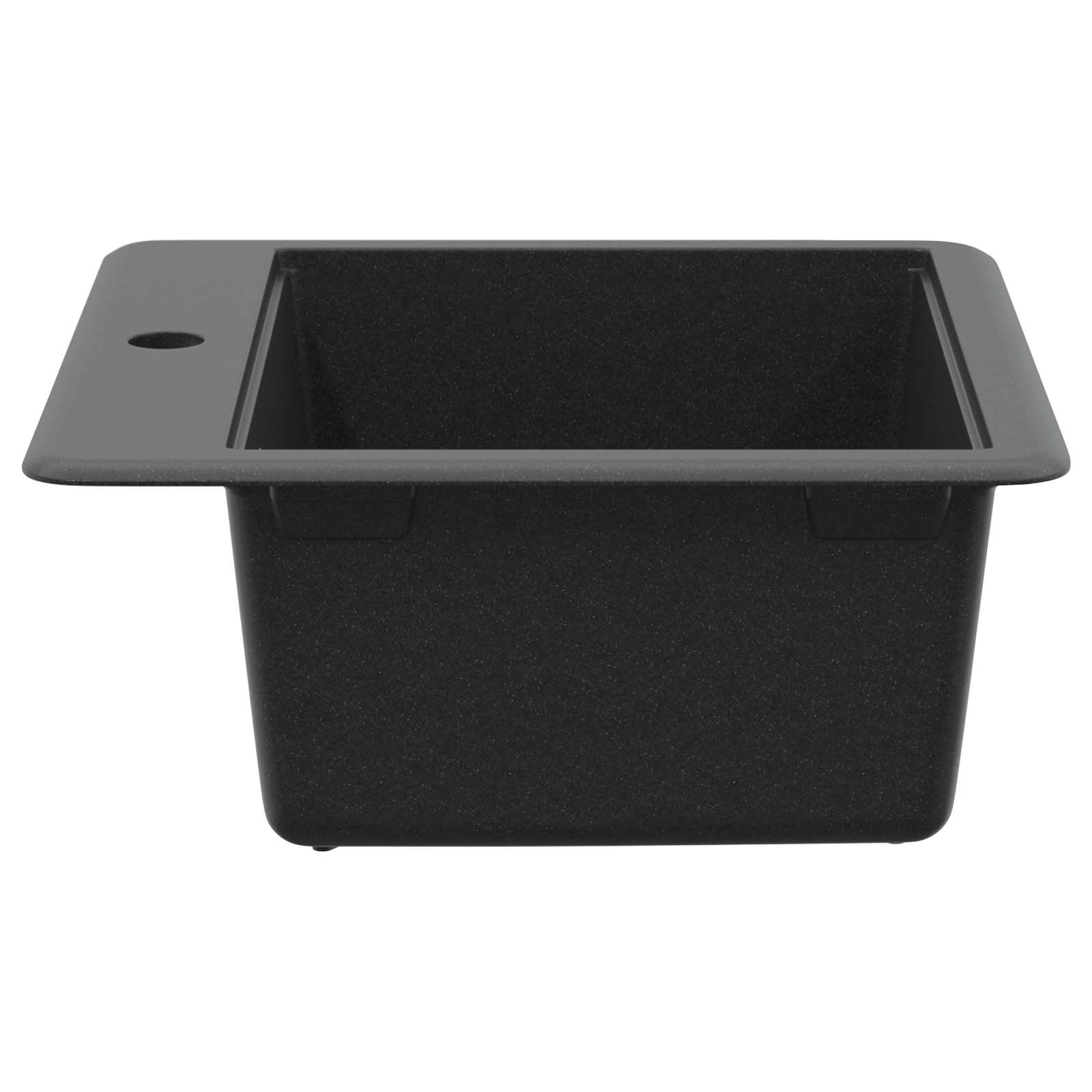 Waschbecken 80% Quarz und 20% Harz 470 x 440 mm Schwarz