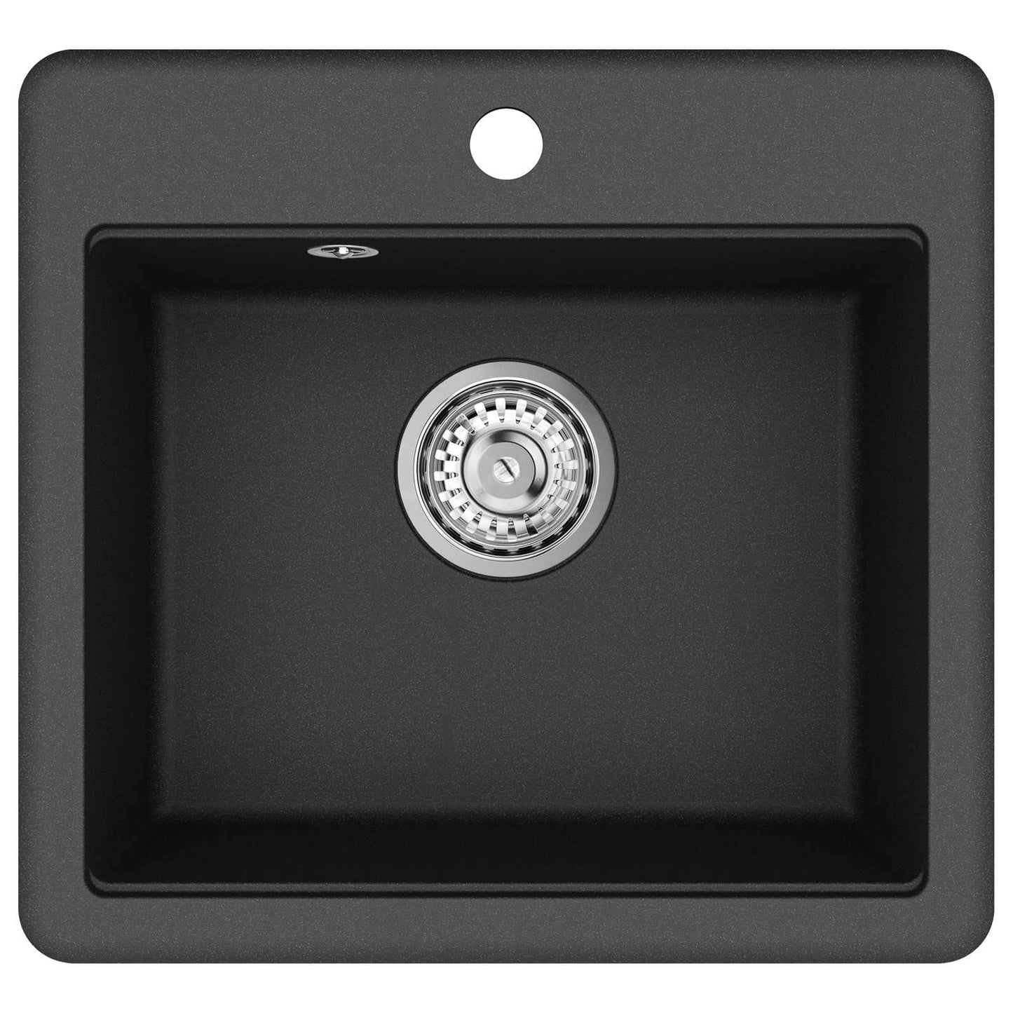 Waschbecken 80% Quarz und 20% Harz 470 x 440 mm Schwarz