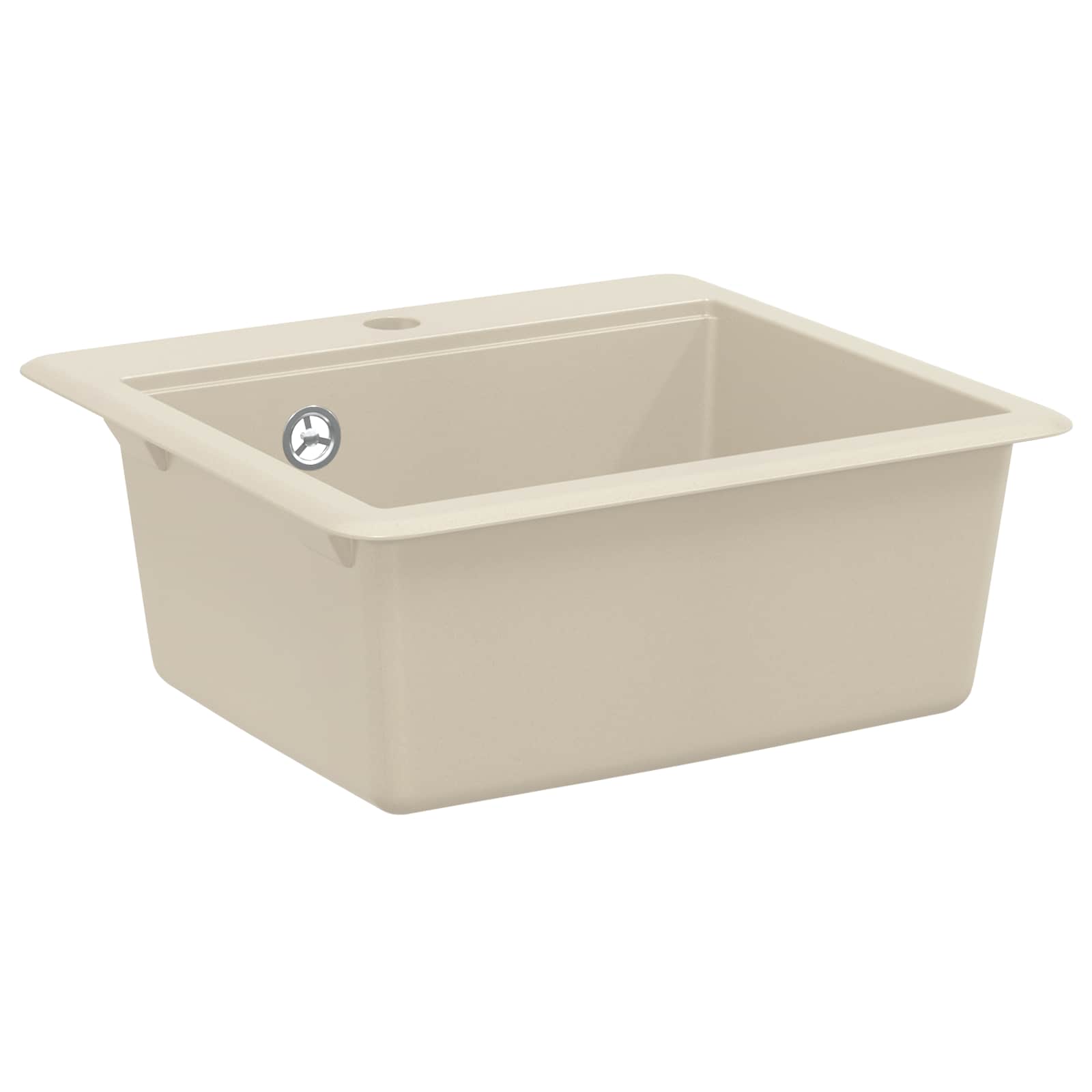 Waschbecken 80% Quarz und 20% Harz 470 x 440 mm Beige