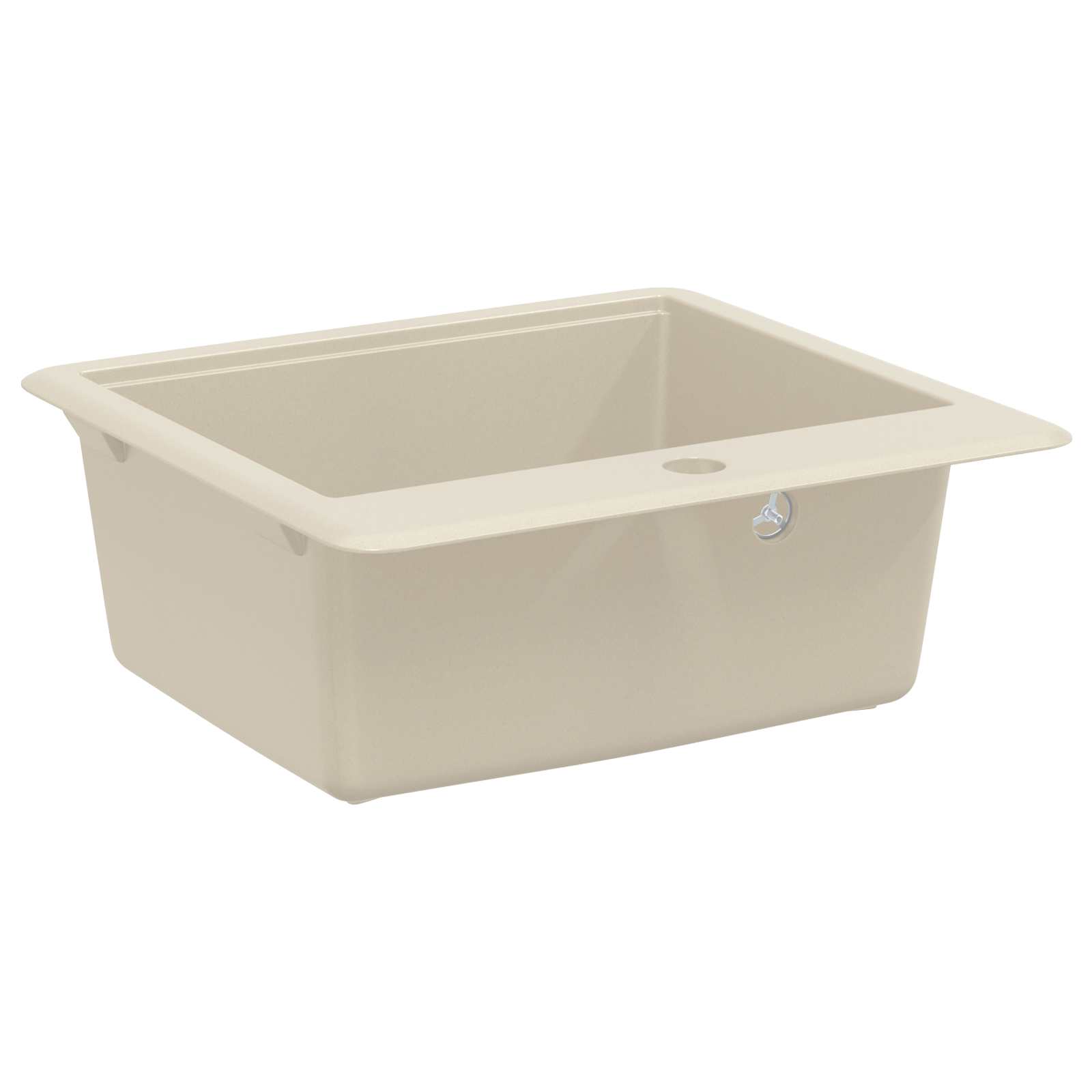 Waschbecken 80% Quarz und 20% Harz 470 x 440 mm Beige