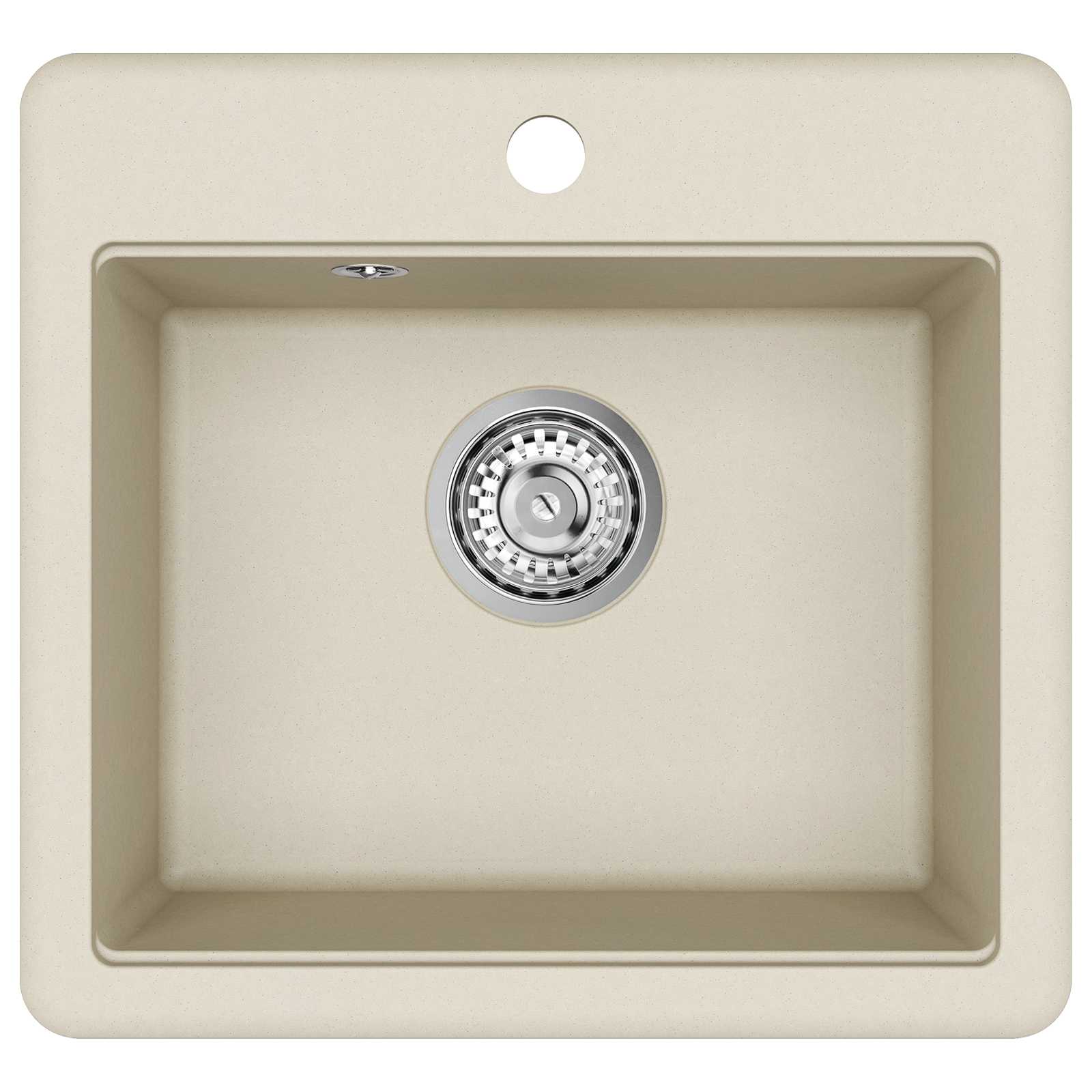 Waschbecken 80% Quarz und 20% Harz 470 x 440 mm Beige