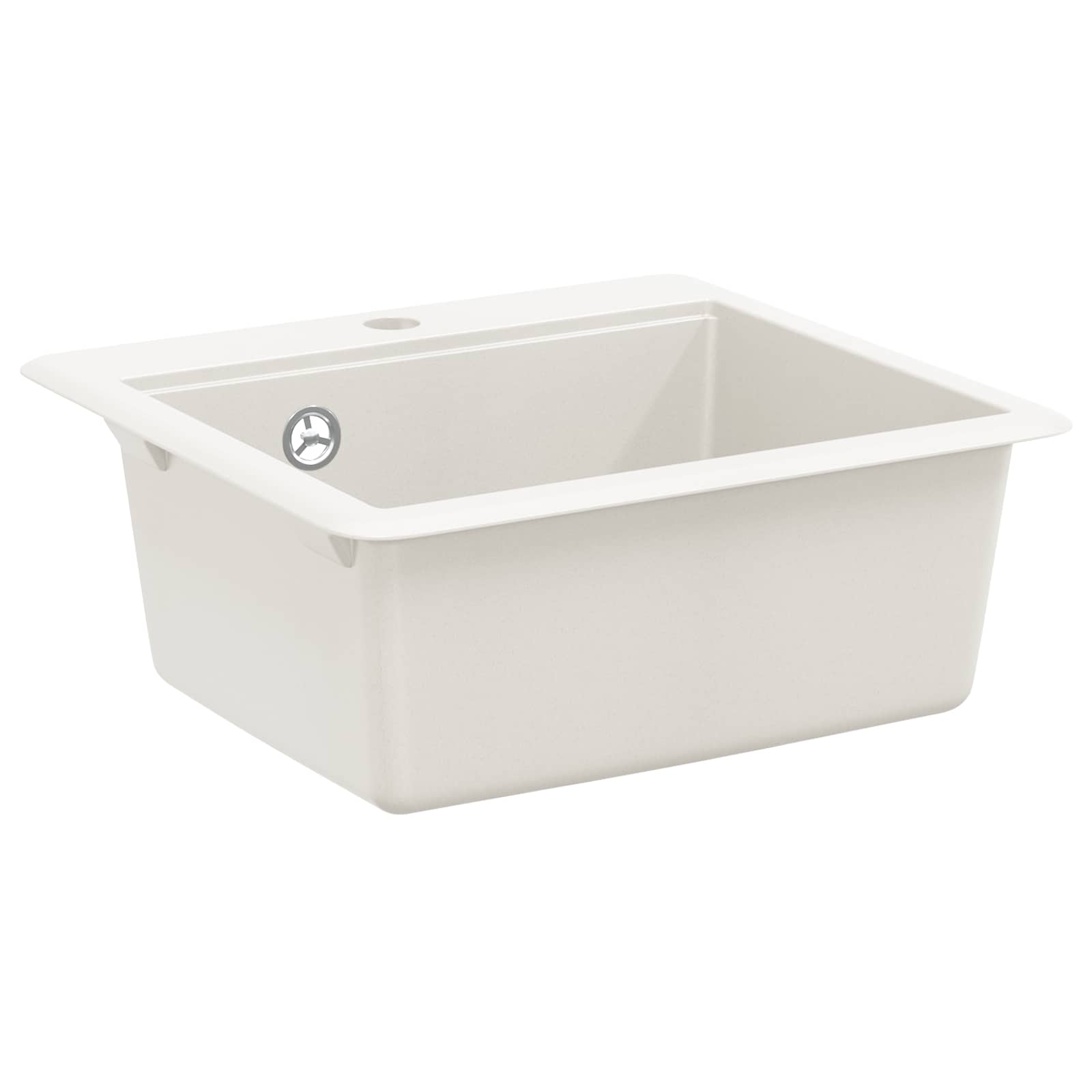 Waschbecken 80% Quarz und 20% Harz 470 x 440 mm Weiß