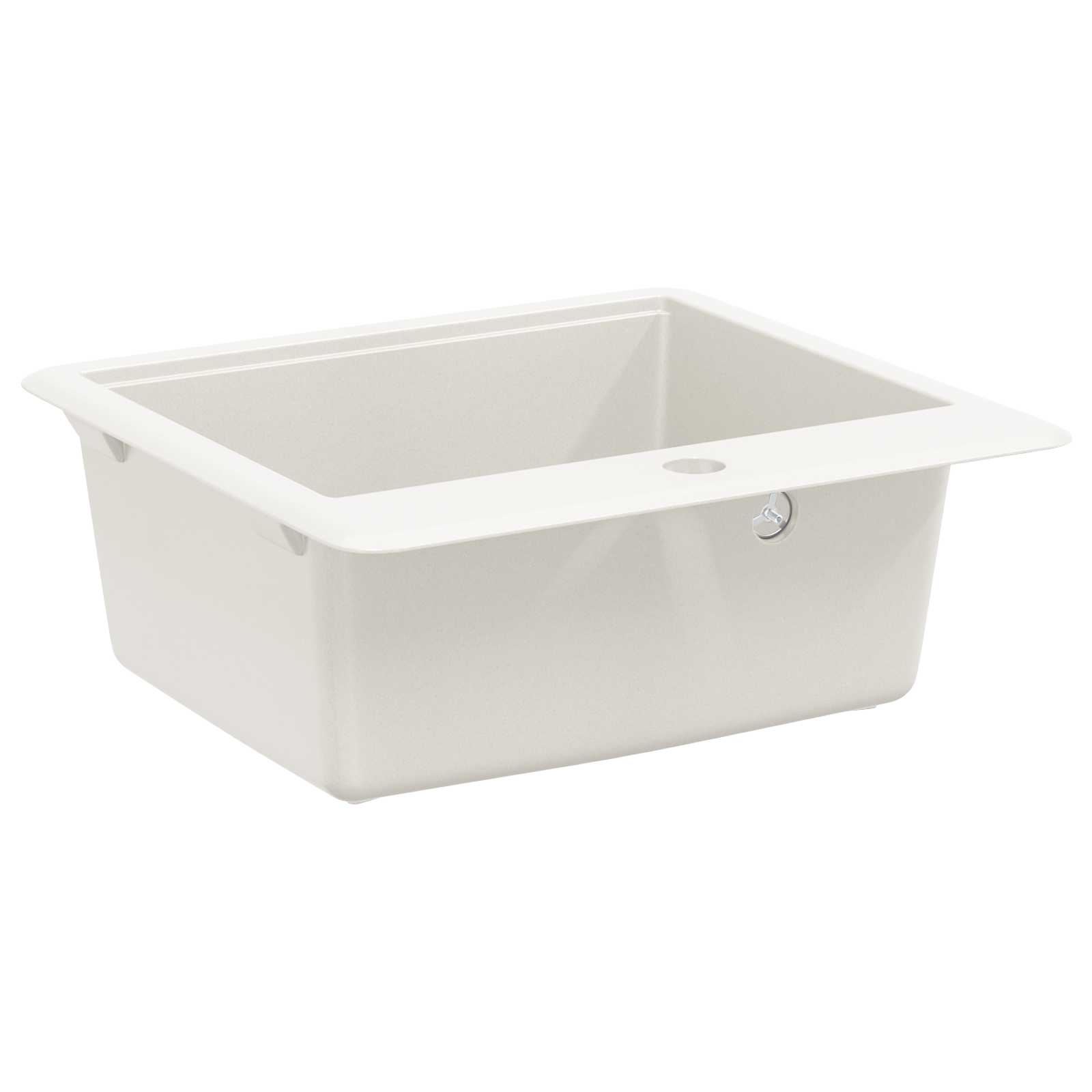 Waschbecken 80% Quarz und 20% Harz 470 x 440 mm Weiß