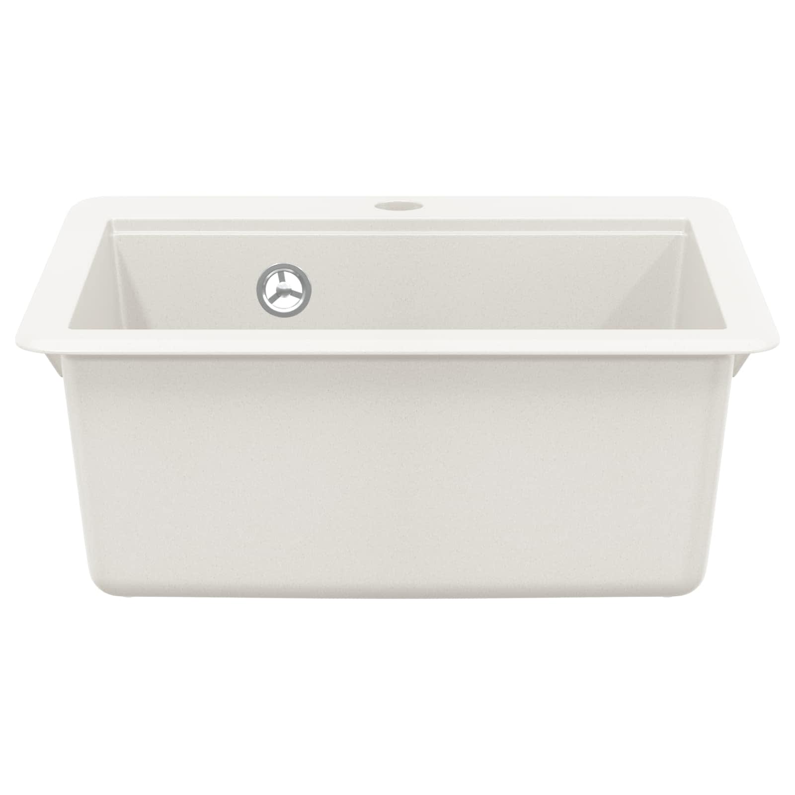Waschbecken 80% Quarz und 20% Harz 470 x 440 mm Weiß