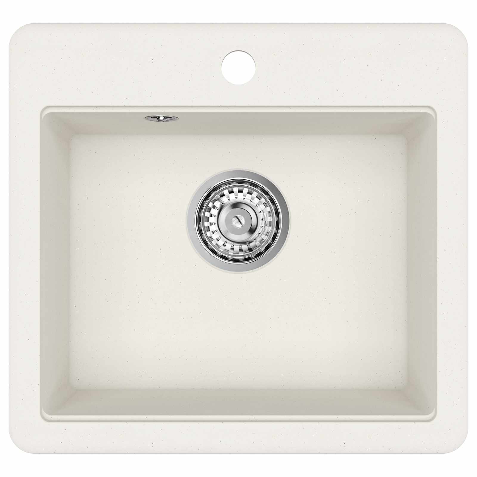 Waschbecken 80% Quarz und 20% Harz 470 x 440 mm Weiß