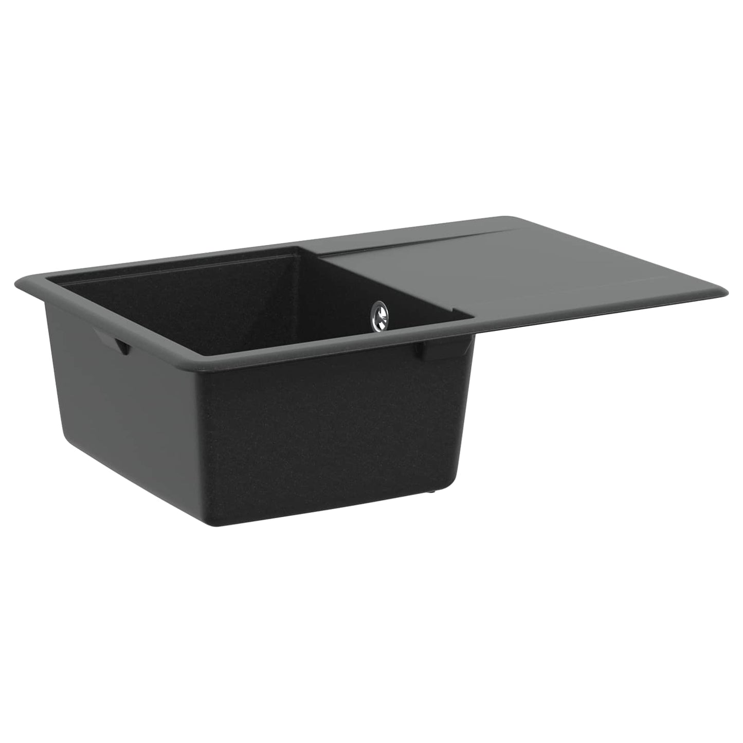 Waschbecken 80% Quarz und 20% Harz 670 x 460 mm Schwarz