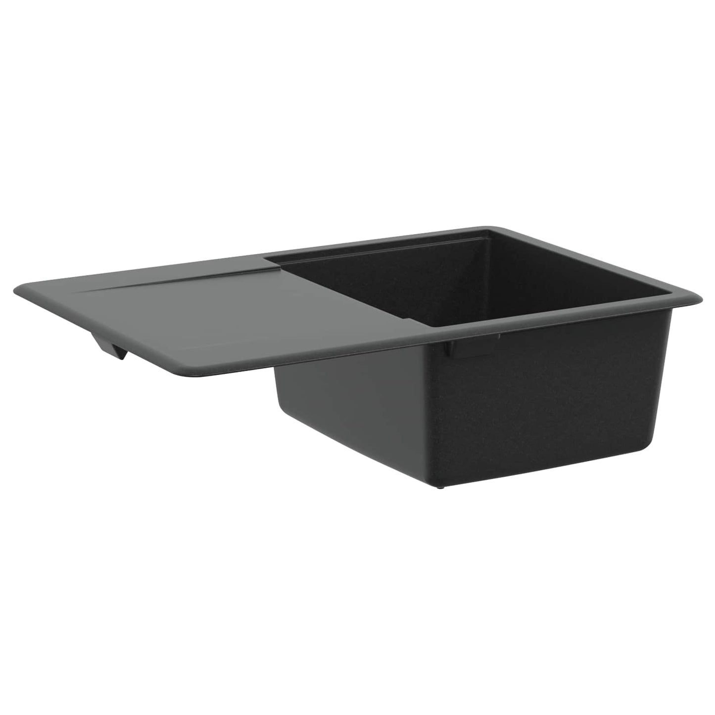 Waschbecken 80% Quarz und 20% Harz 670 x 460 mm Schwarz