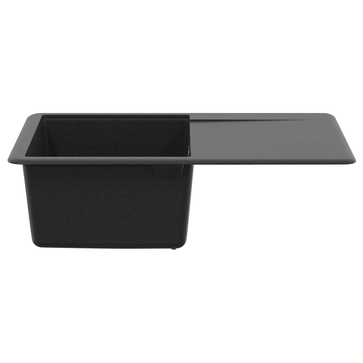 Waschbecken 80% Quarz und 20% Harz 670 x 460 mm Schwarz