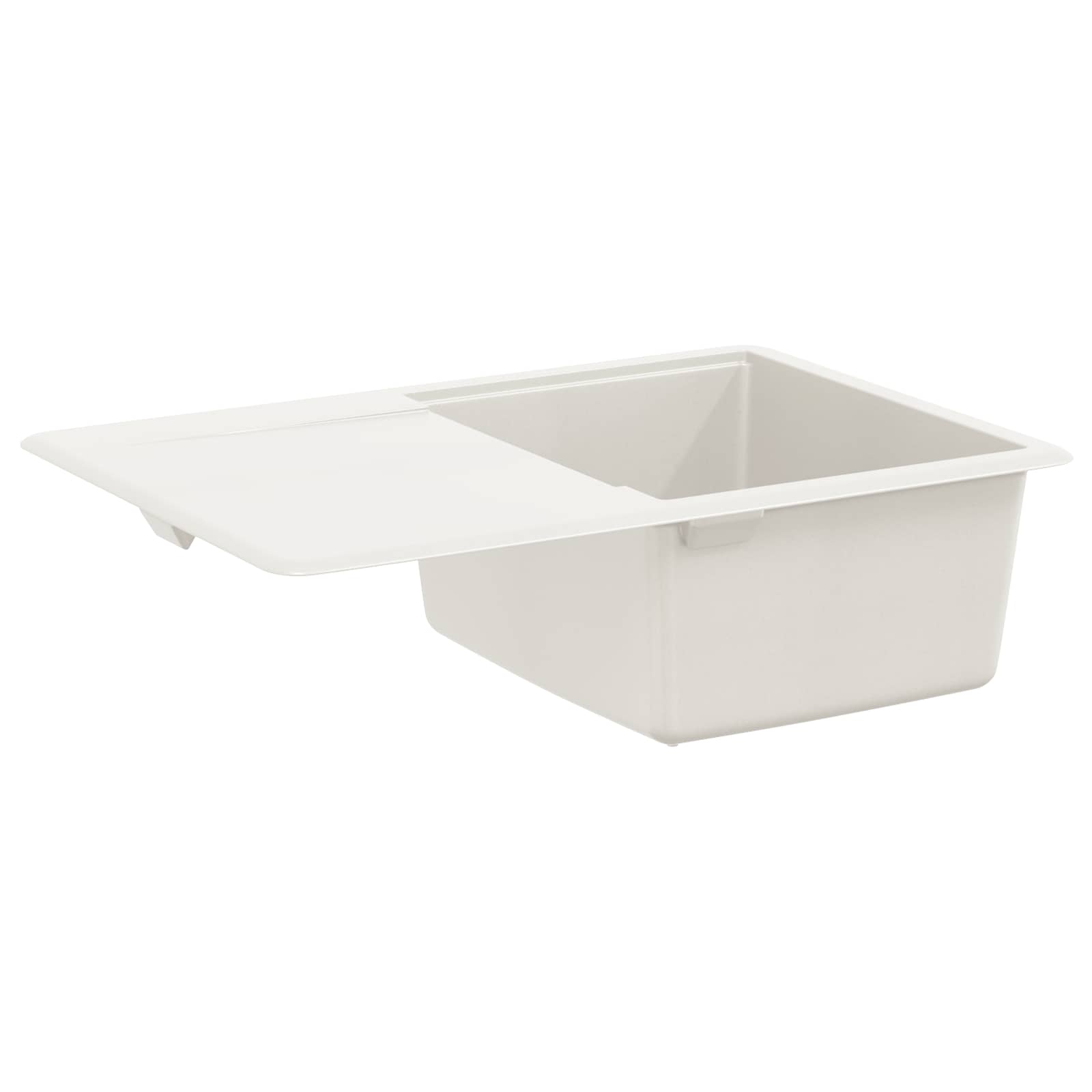 Waschbecken 80% Quarz und 20% Harz 670 x 460 mm Weiß