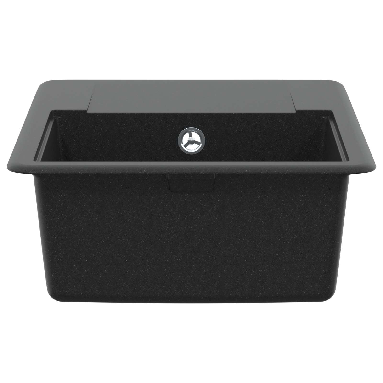 Waschbecken 80% Quarz und 20% Harz 560 x 460 mm Schwarz