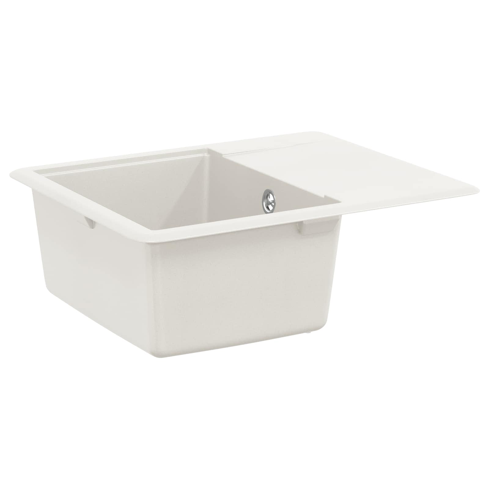 Waschbecken 80% Quarz und 20% Harz 560 x 460 mm Weiß