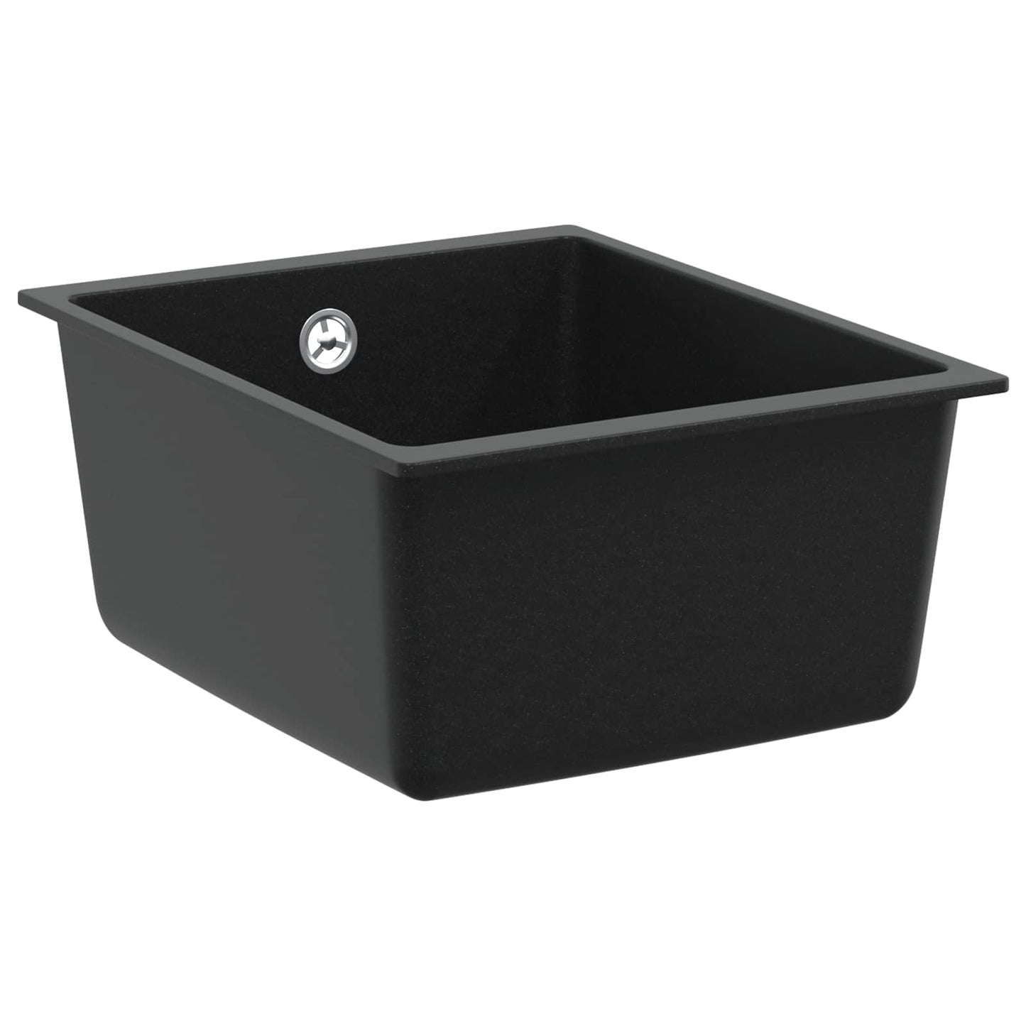 Waschbecken 80% Quarz und 20% Harz 370 x 460 mm Schwarz