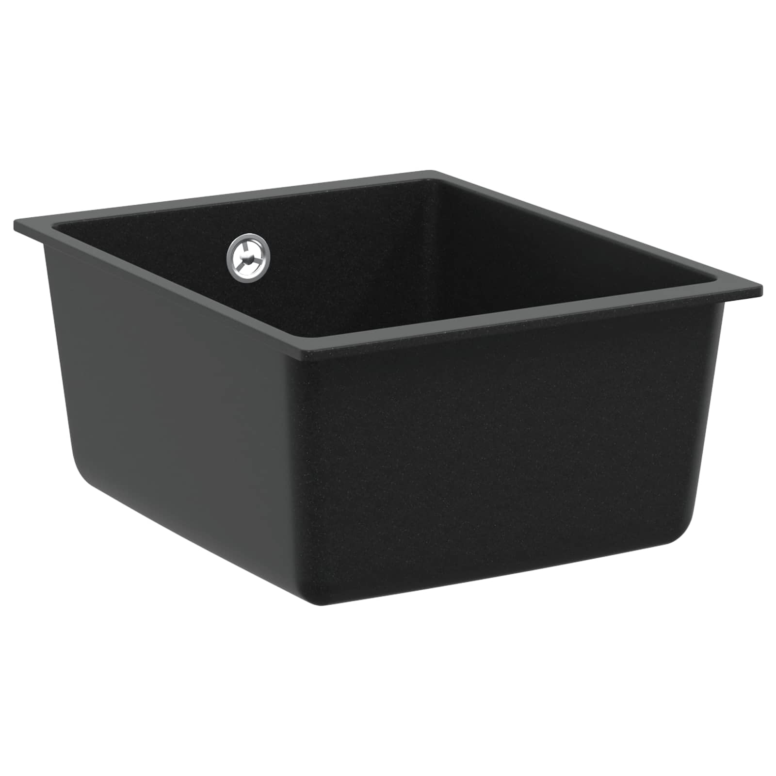 Waschbecken 80% Quarz und 20% Harz 370 x 460 mm Schwarz
