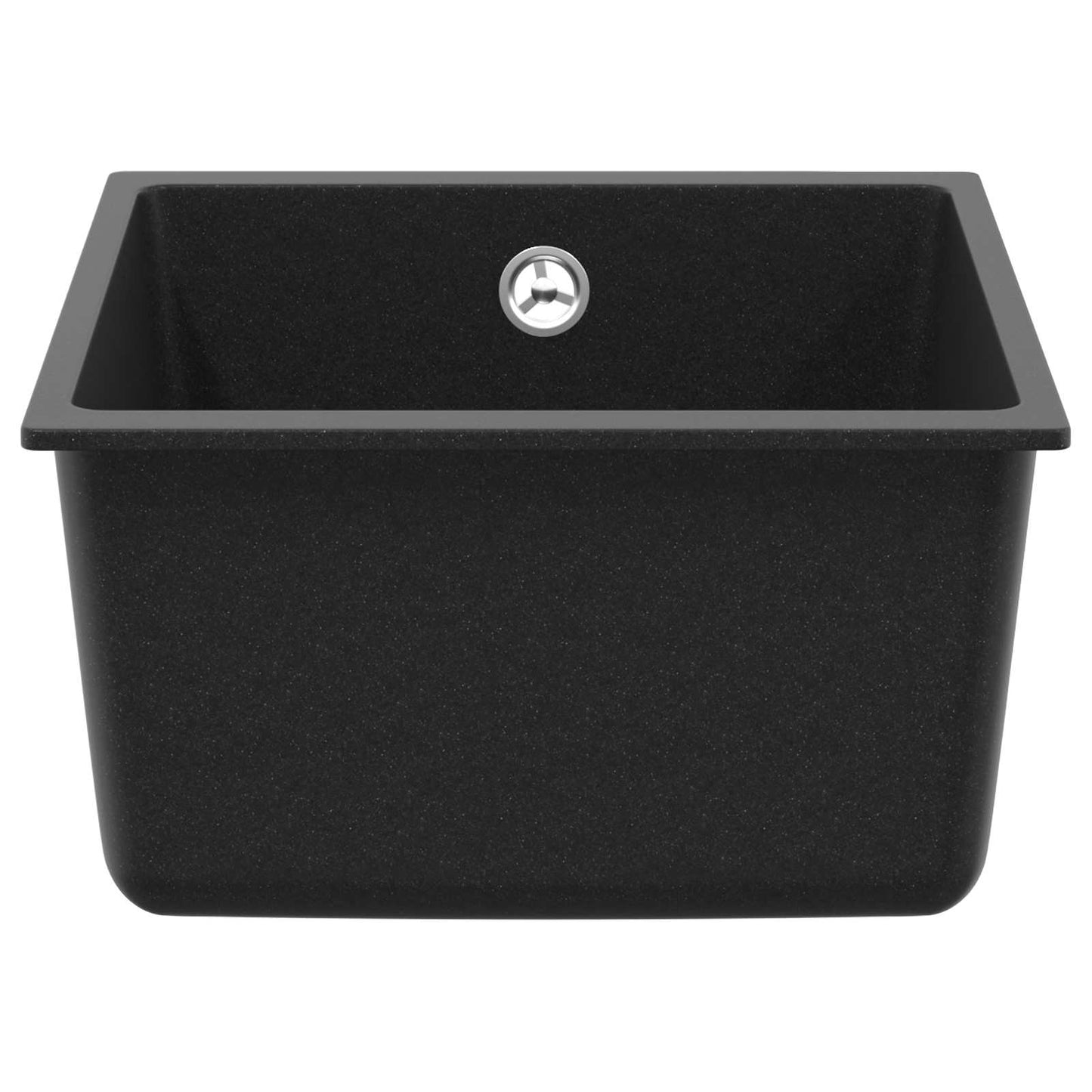 Waschbecken 80% Quarz und 20% Harz 370 x 460 mm Schwarz