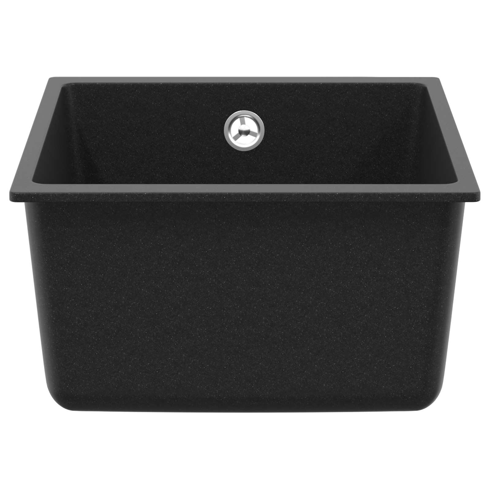Waschbecken 80% Quarz und 20% Harz 370 x 460 mm Schwarz