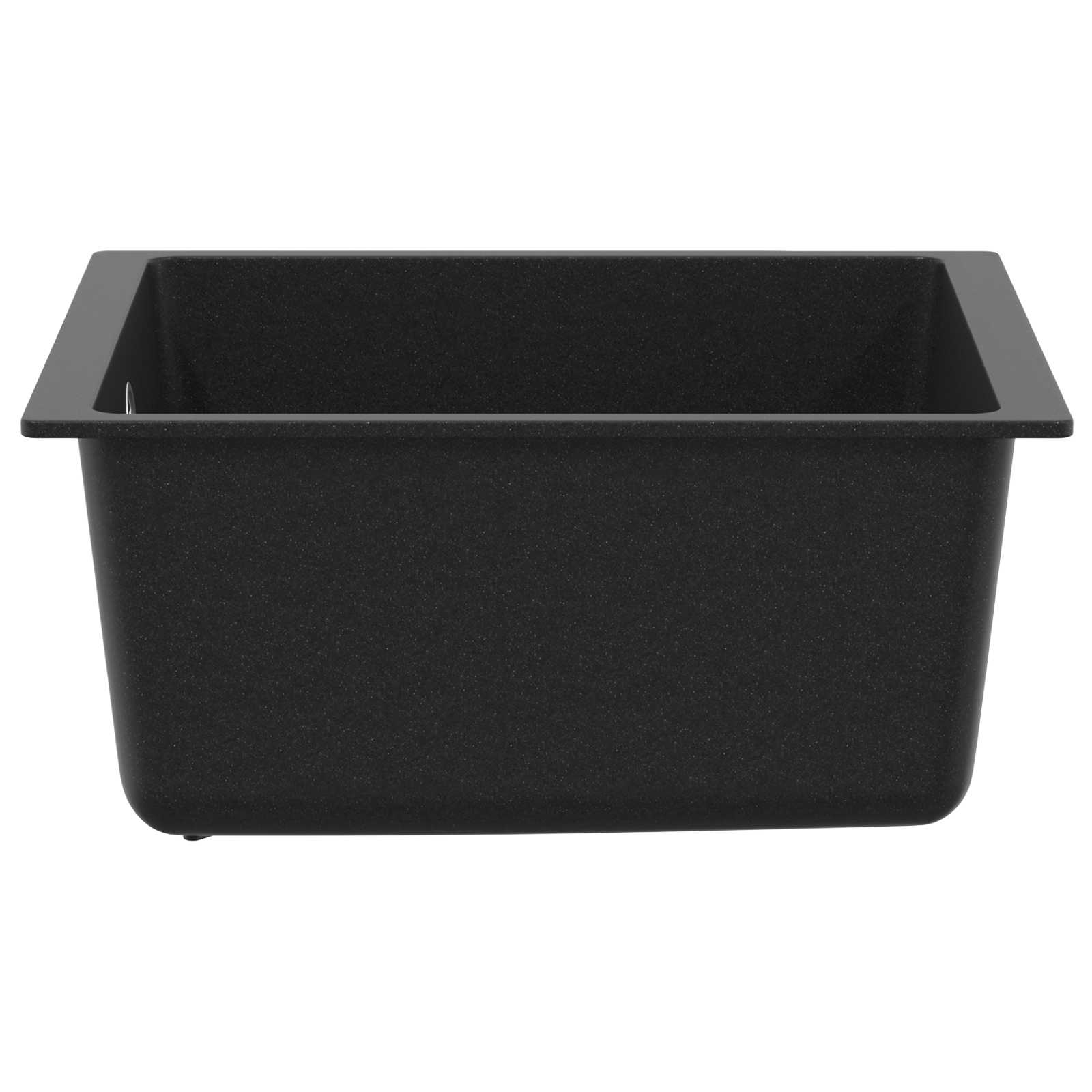 Waschbecken 80% Quarz und 20% Harz 370 x 460 mm Schwarz