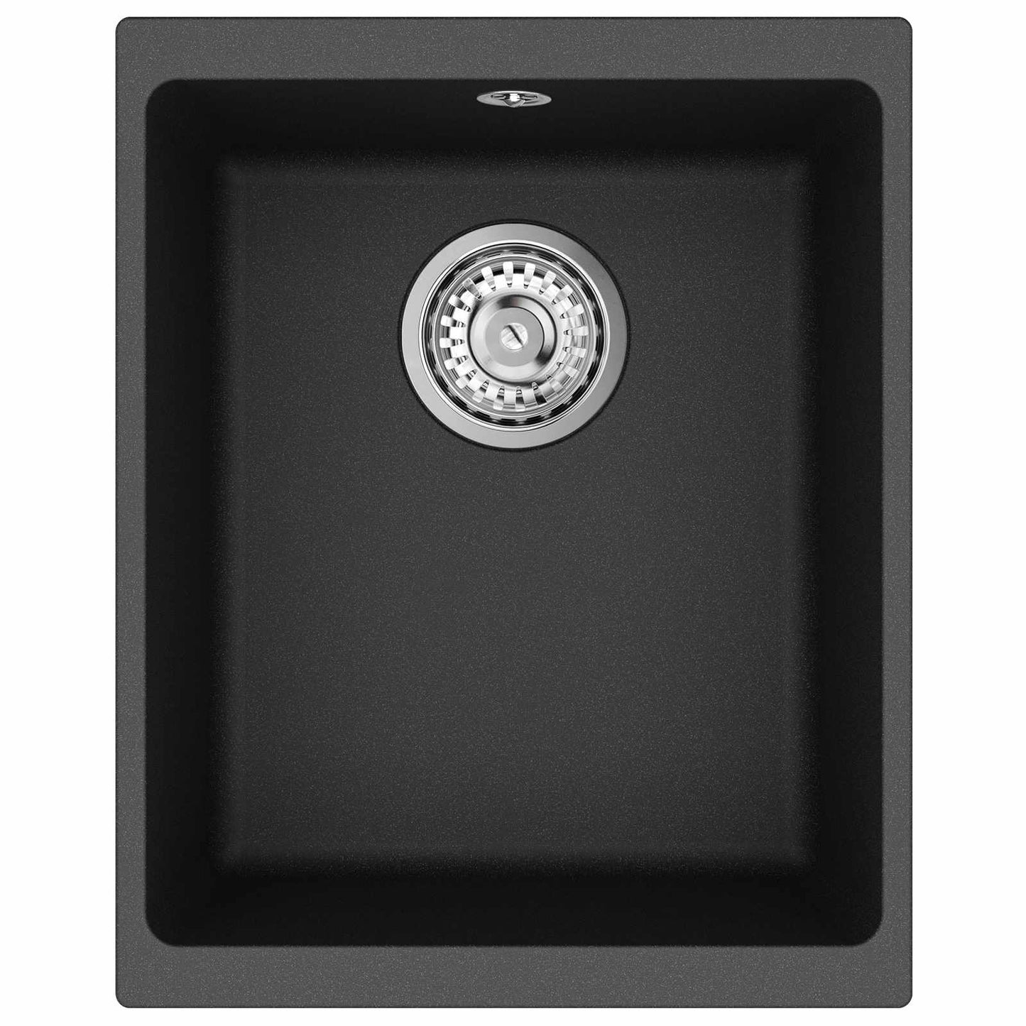 Waschbecken 80% Quarz und 20% Harz 370 x 460 mm Schwarz