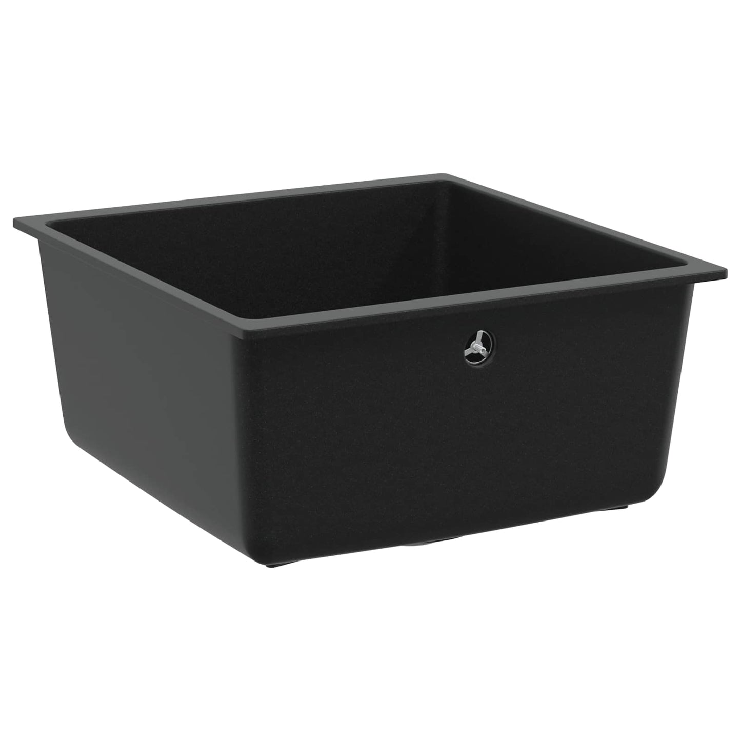 Waschbecken 80% Quarz und 20% Harz 430 x 460 mm Schwarz