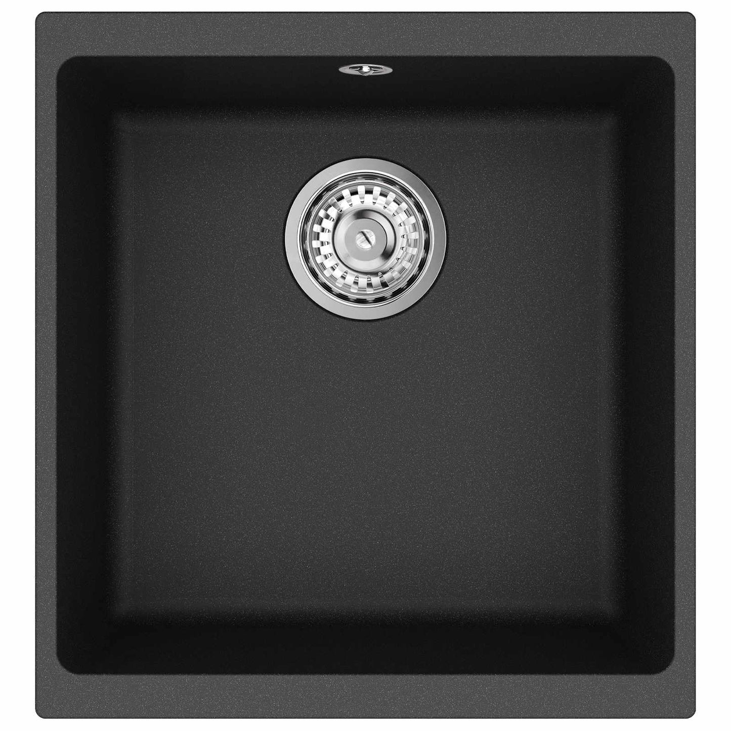 Waschbecken 80% Quarz und 20% Harz 430 x 460 mm Schwarz