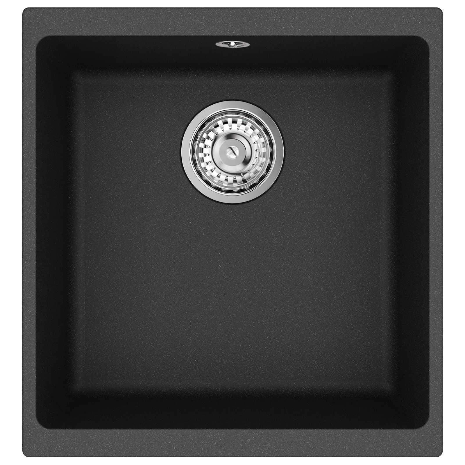 Waschbecken 80% Quarz und 20% Harz 430 x 460 mm Schwarz