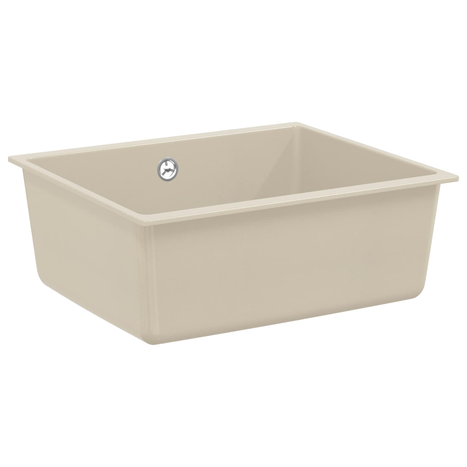 Waschbecken 80% Quarz und 20% Harz 530 x 460 mm Beige