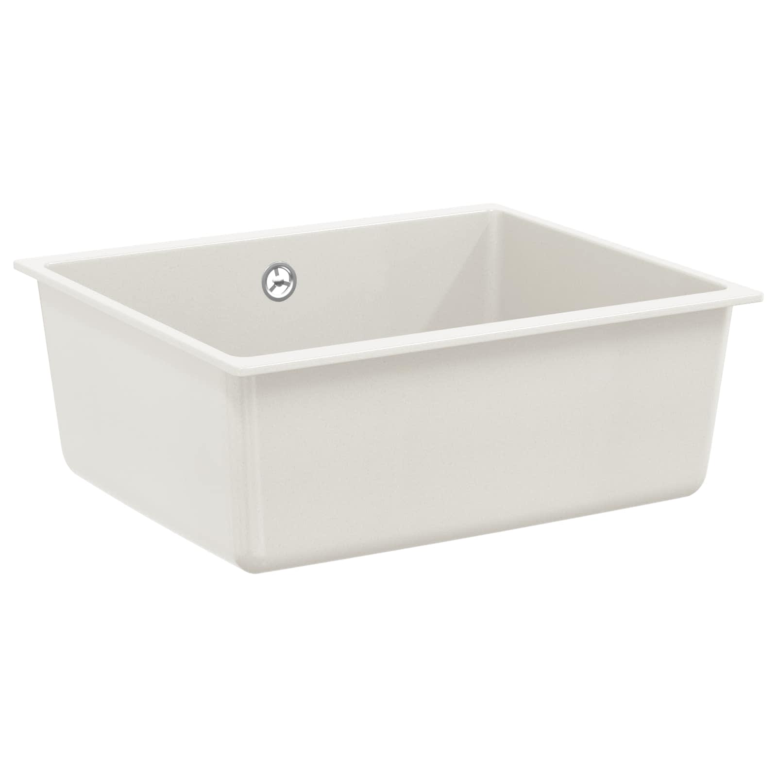 Waschbecken 80% Quarz und 20% Harz 530 x 460 mm Weiß