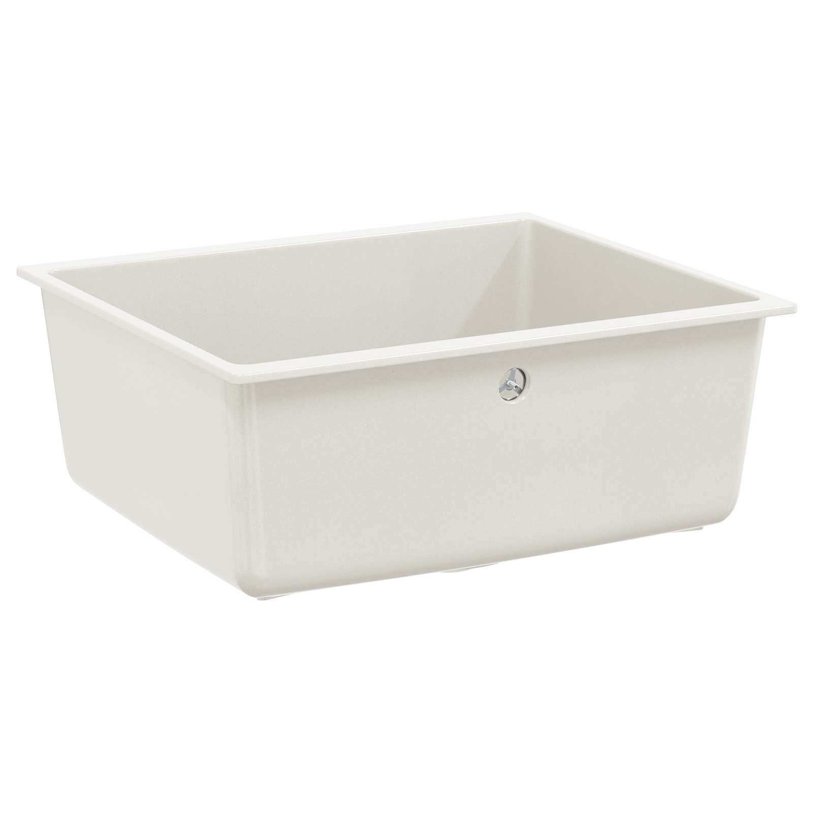 Waschbecken 80% Quarz und 20% Harz 530 x 460 mm Weiß