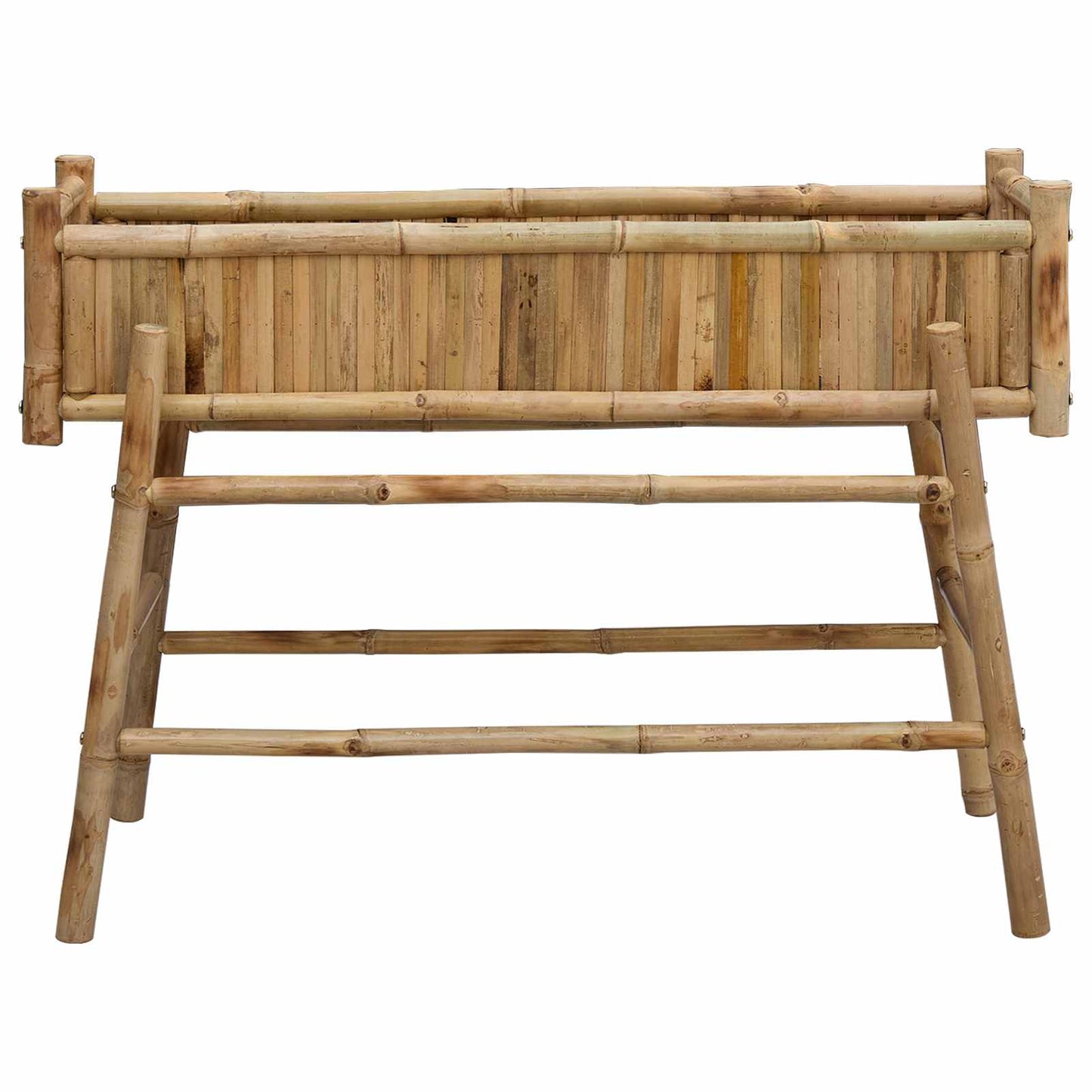 Gartenpflanzer mit Halter Natur 100 x 38 x 74 cm Bambus