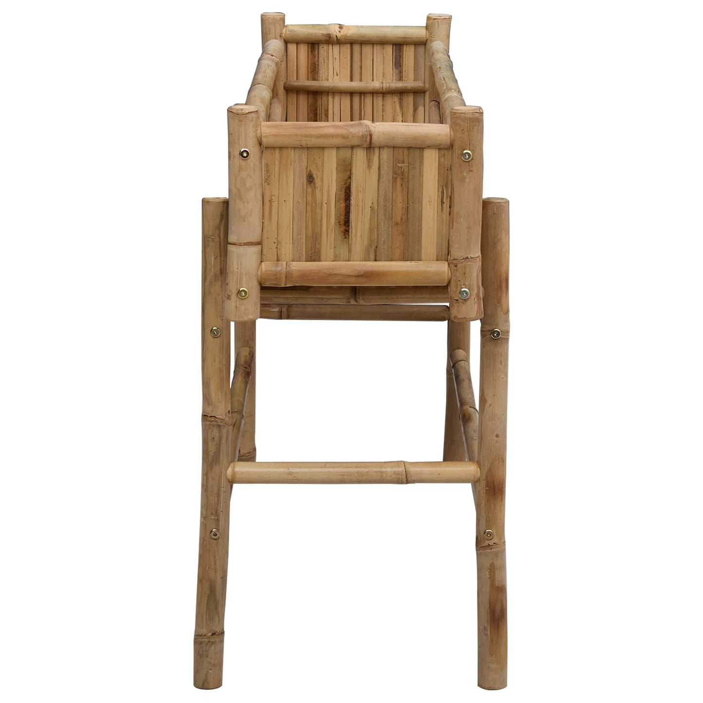 Gartenpflanzer mit Halter Natur 100 x 38 x 74 cm Bambus
