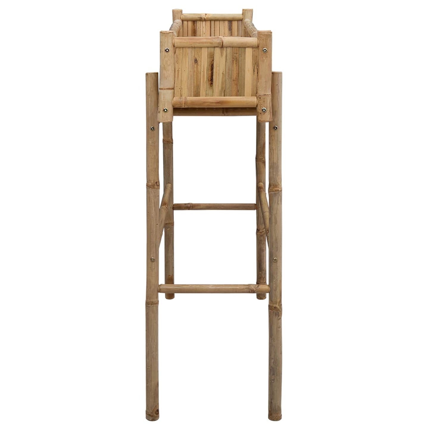 Gartenpflanzer mit Halter Natur 100 x 38 x 114 cm Bambus