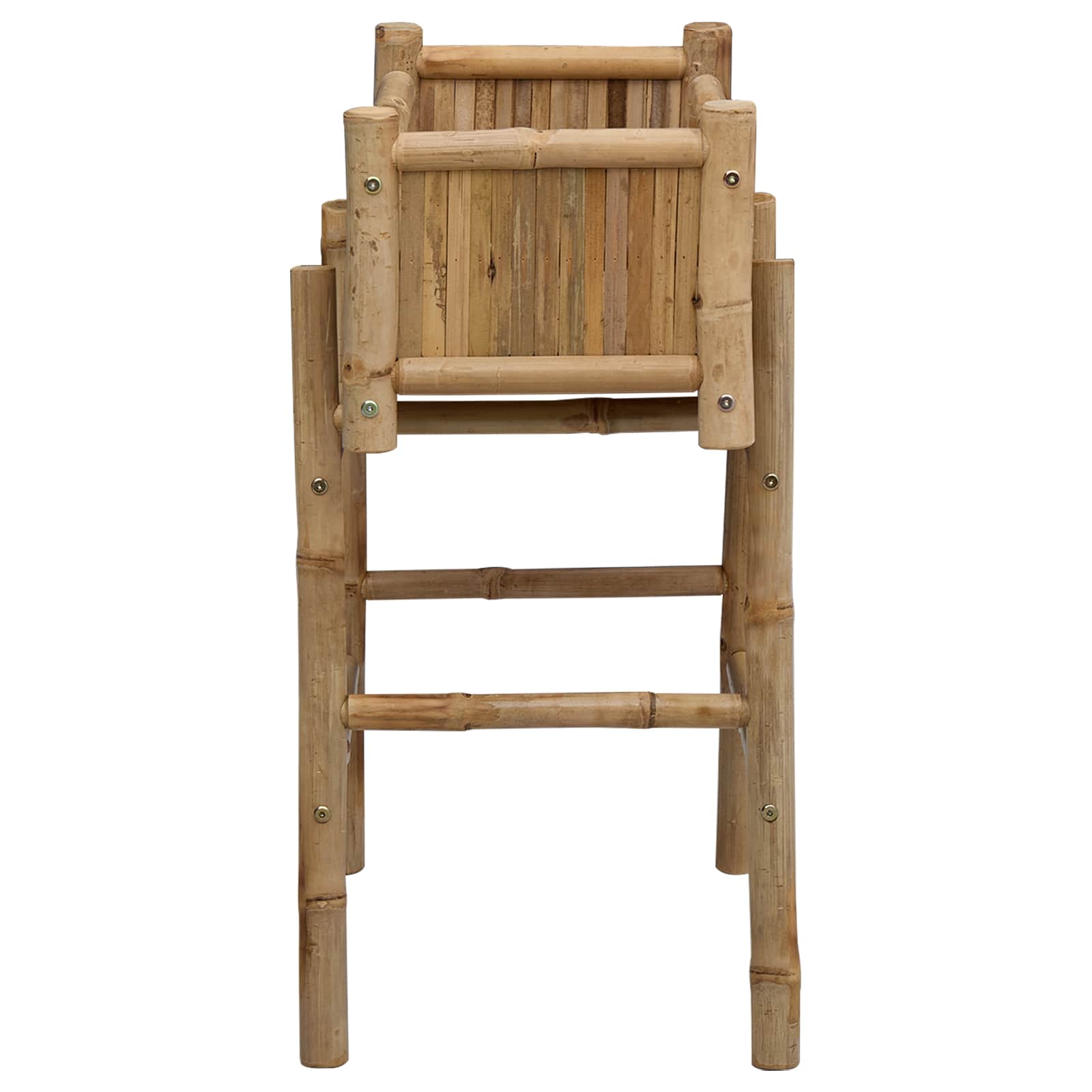 Gartenpflanzer mit Halter Natur 50 x 38 x 74 cm Bambus