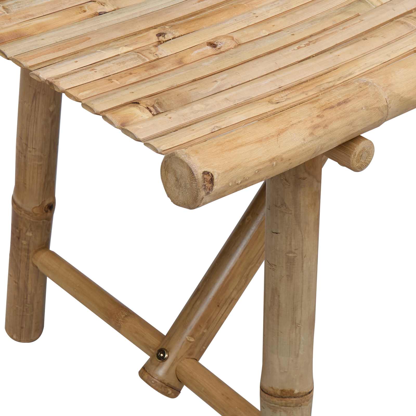 Gartenbank 110 x 45 x 50 cm Bambus Natur Rechtwinklig