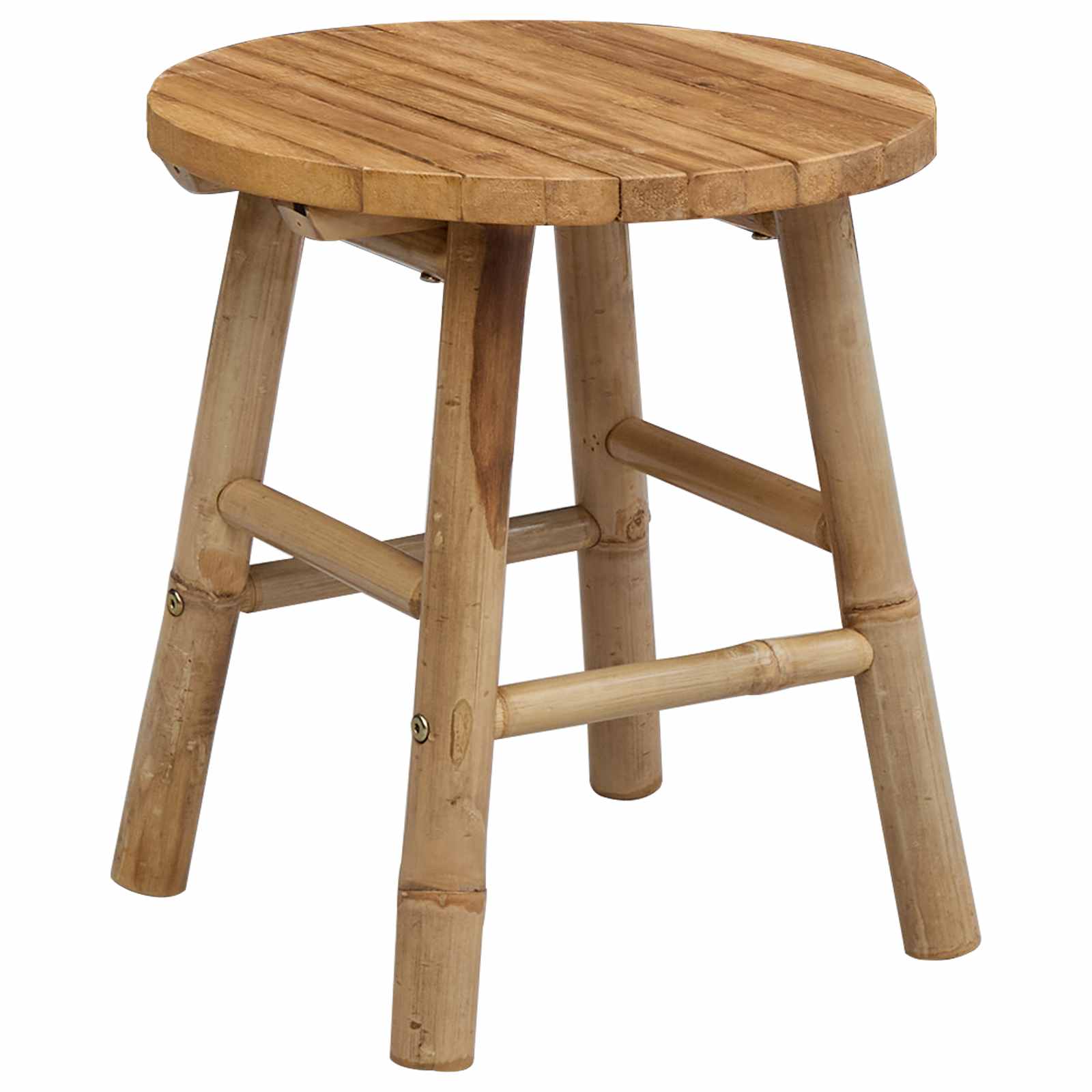Gartenhocker Natur Ø 38 x 42 cm Bambus