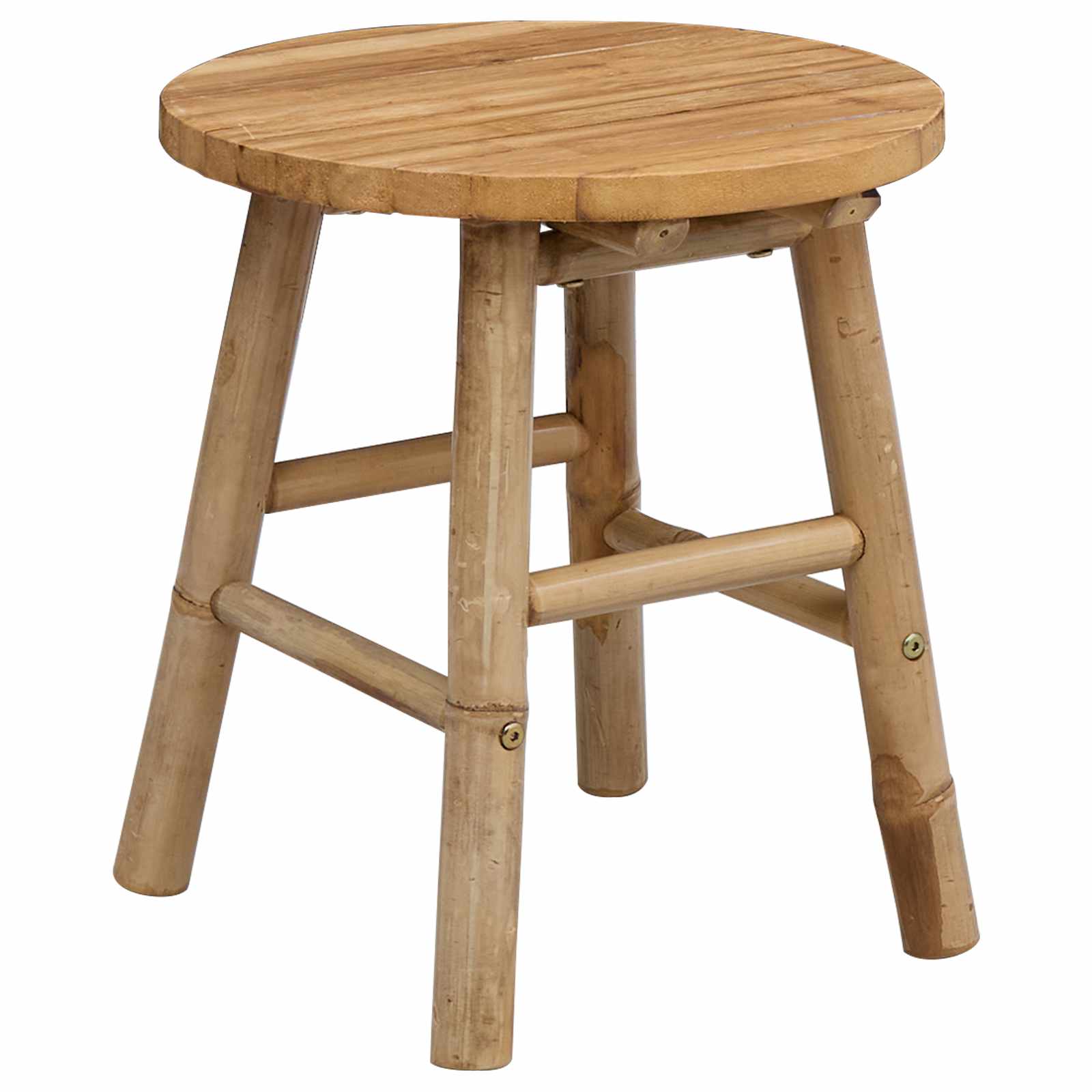 Gartenhocker Natur Ø 38 x 42 cm Bambus