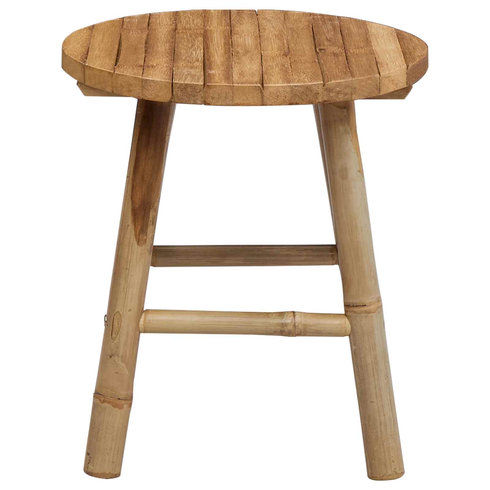 Gartenhocker Natur Ø 38 x 42 cm Bambus
