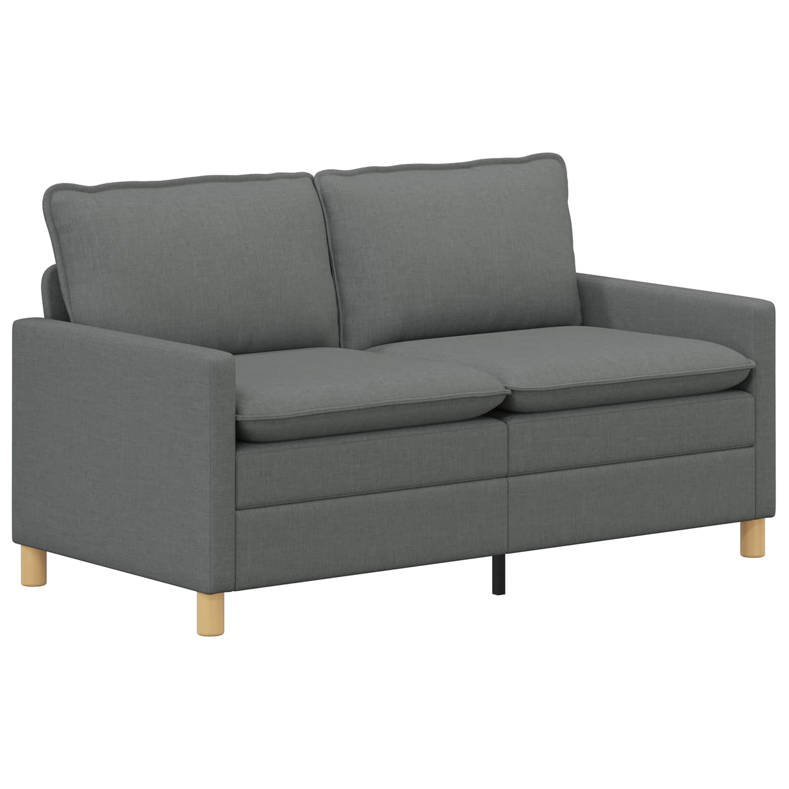 Sofa Set 2 stk. Dunkelgrau Stoff