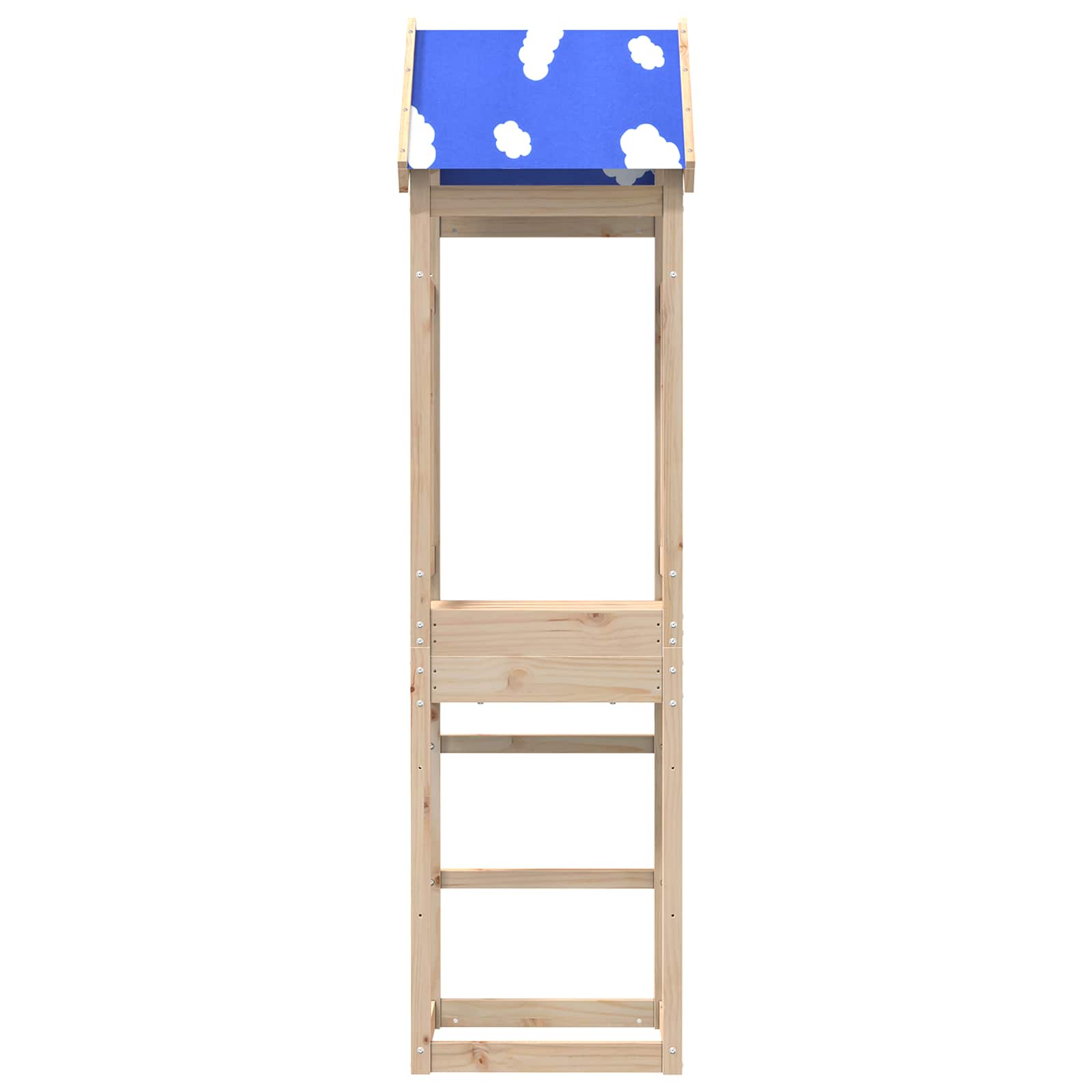 Spielturm Braun 52,5 x 46,5 x 208 cm Massives Kiefernholz