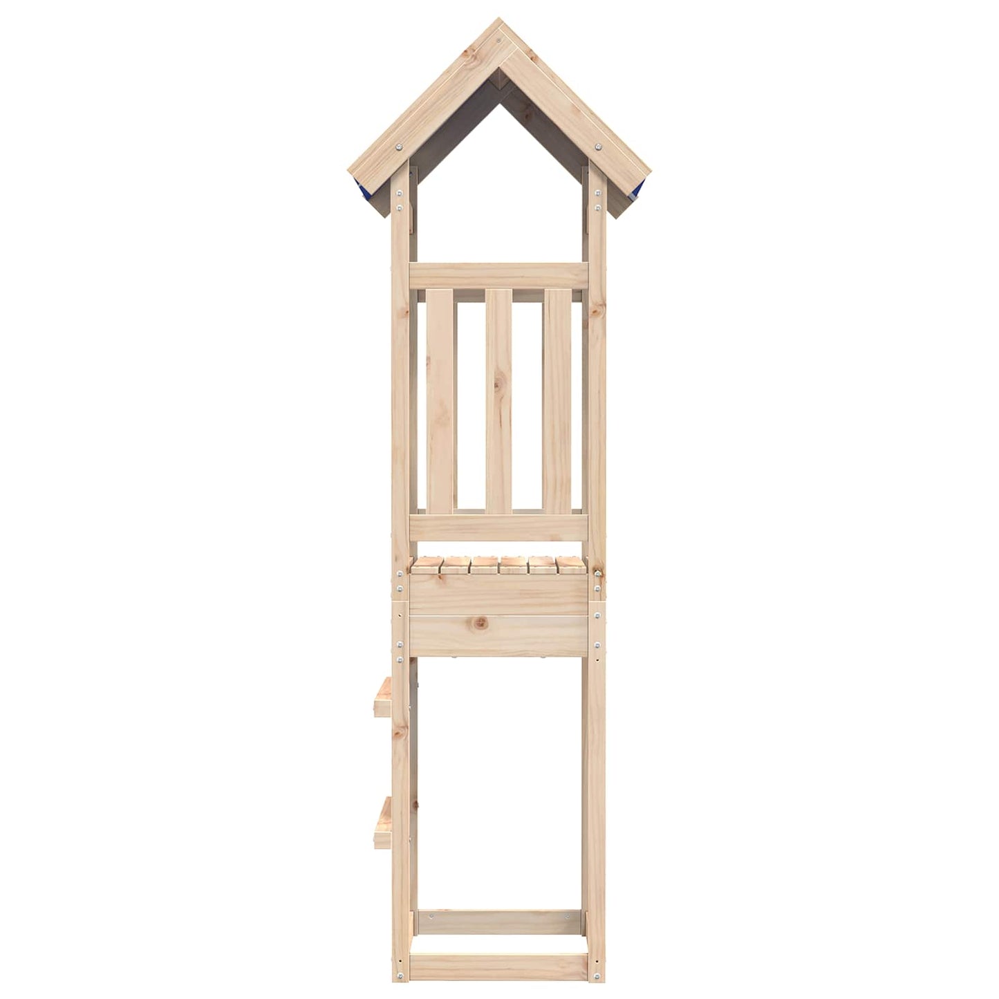 Spielturm Braun 52,5 x 46,5 x 208 cm Massives Kiefernholz