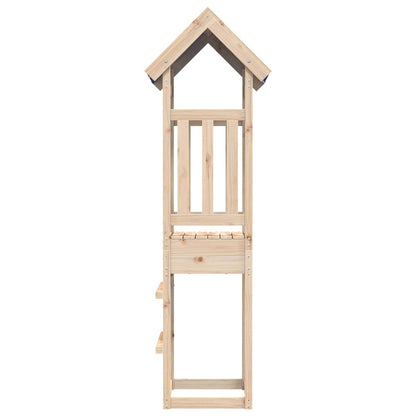 Spielturm Braun 52,5 x 46,5 x 208 cm Massives Kiefernholz