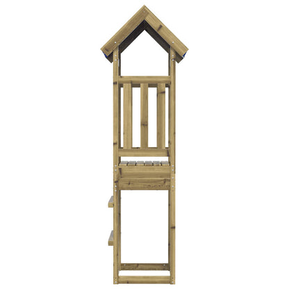 Spielturm Braun Massives imprägniertes Holz