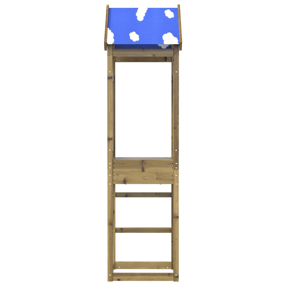Spielturm Braun Massives imprägniertes Holz