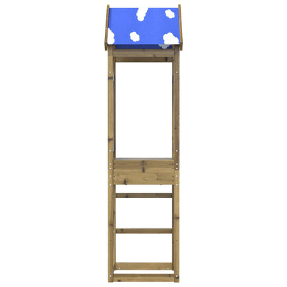 Spielturm Braun Massives imprägniertes Holz