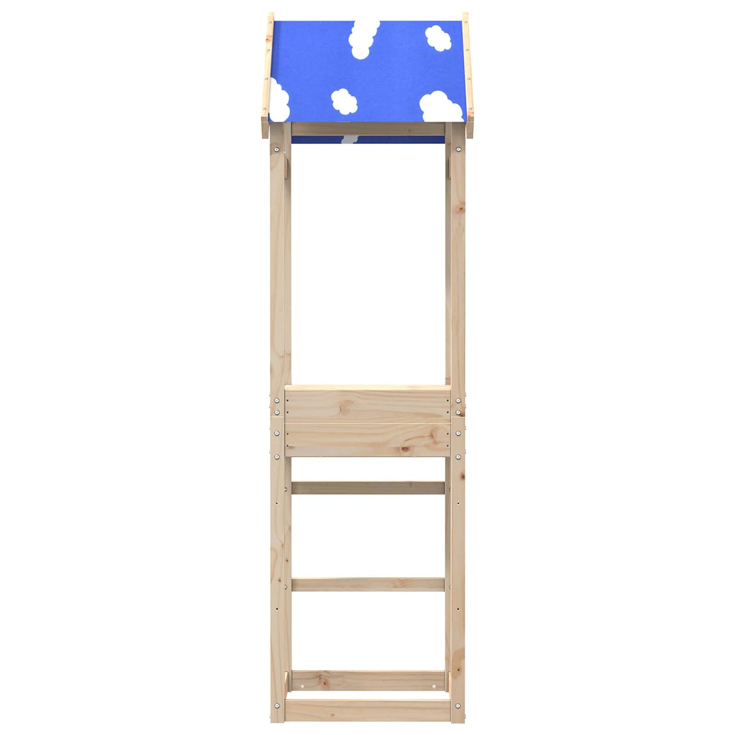 Spielturm Braun 52,5 x 46,5 x 195 cm Massives Kiefernholz